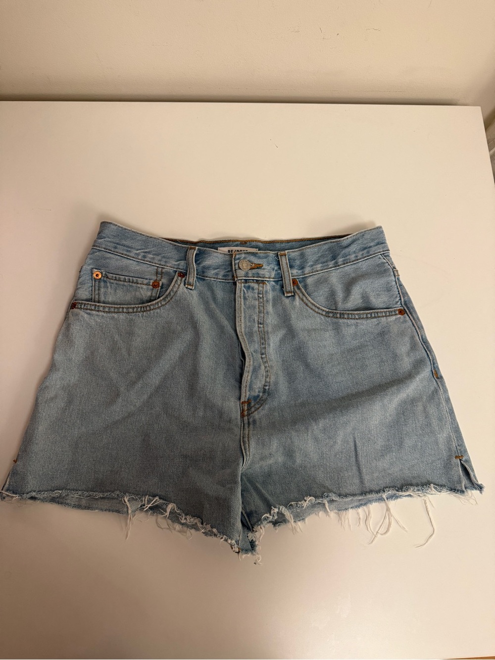 Redone denim shorts